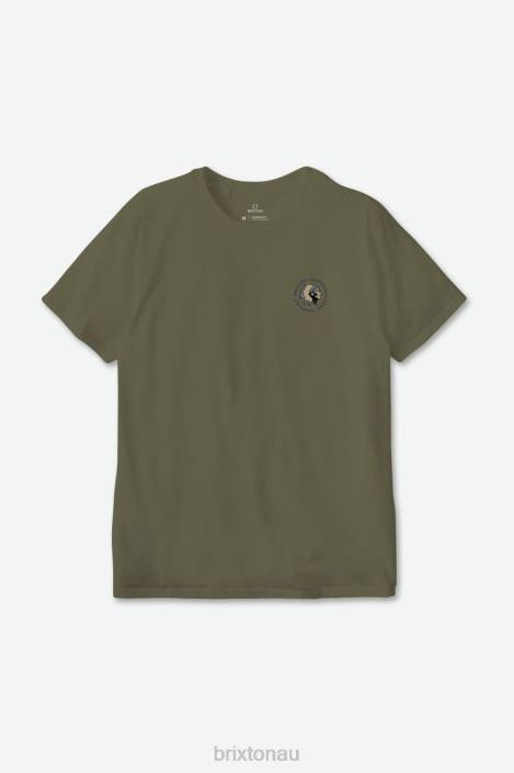 Apparel Olive Surplus/Dusty Blue Garment Dye Brixton 0FDH81 Men Rival Stamp S/S Standard Tee