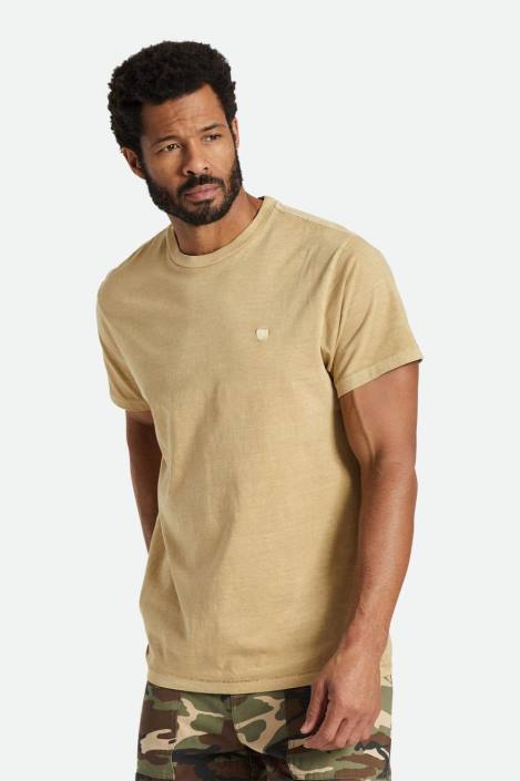 Apparel Sand Vintage Wash Brixton 0FDH99 Men Vintage Reserve S/S Tee