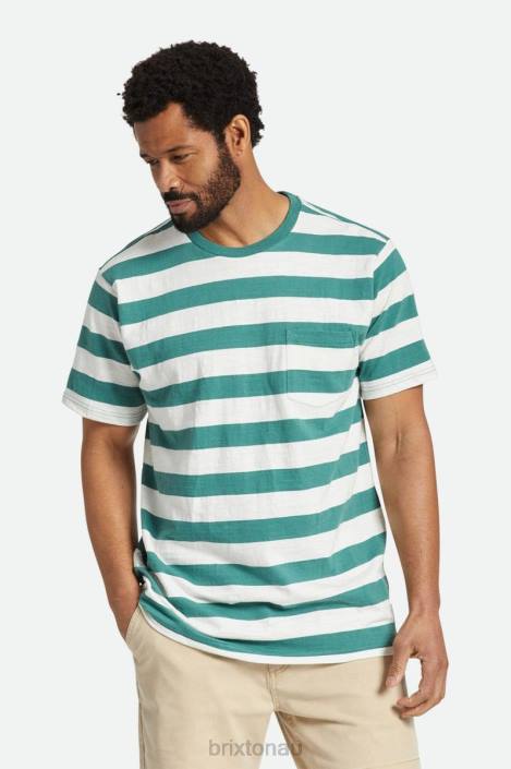 Apparel Spruce/Off White Brixton 0FDH69 Men Hilt Slub S/S Pocket Tee
