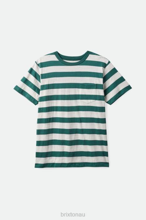 Apparel Spruce/Off White Brixton 0FDH69 Men Hilt Slub S/S Pocket Tee