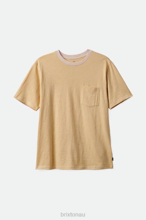 Apparel Whitecap/Straw Brixton 0FDH72 Men Hilt Slub S/S Pocket Tee
