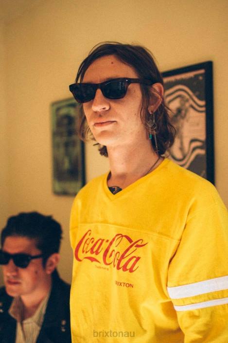 Apparel Yellow Brixton 0FDH112 Men Coca-Cola Classic Football Tee