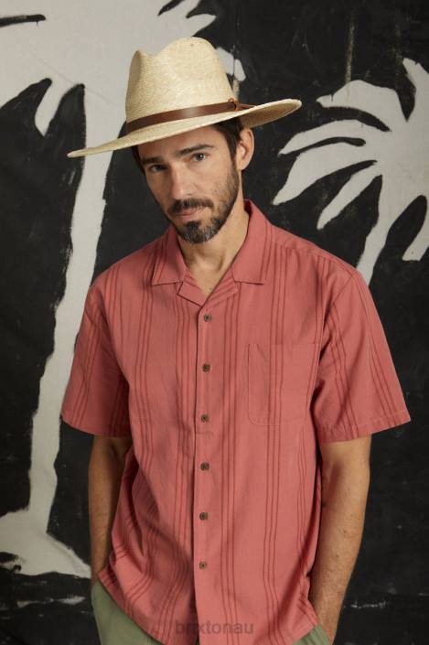 Apparel Dusty Cedar Brixton 0FDH6 Men Bunker Reserve Cool Weight S/S Woven