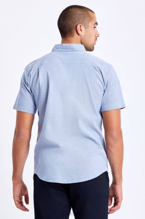 Apparel Light Blue Chambray Brixton 0FDH14 Men Charter Oxford S/S Woven