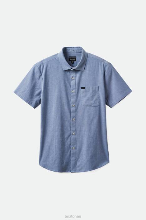 Apparel Light Blue Chambray Brixton 0FDH14 Men Charter Oxford S/S Woven