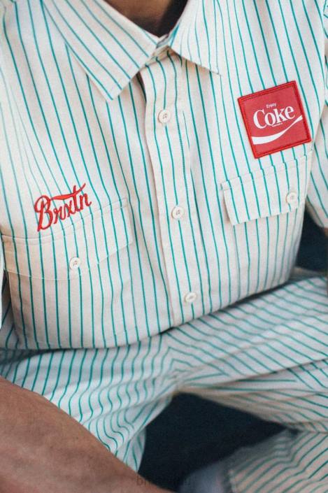 Apparel Tan Brixton 0FDH26 Men Coca-Cola Delivery Olson S/S Woven