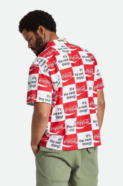 Apparel White Brixton 0FDH25 Men Coca-Cola Bunker S/S Woven
