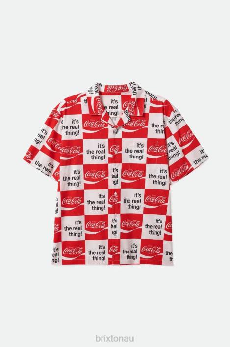 Apparel White Brixton 0FDH25 Men Coca-Cola Bunker S/S Woven