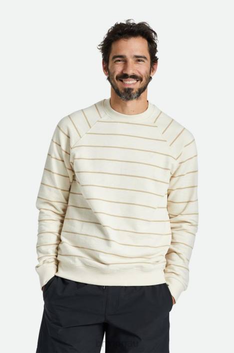 Apparel Whitecap/Sand Brixton 0FDH134 Men Slub French Terry Crew