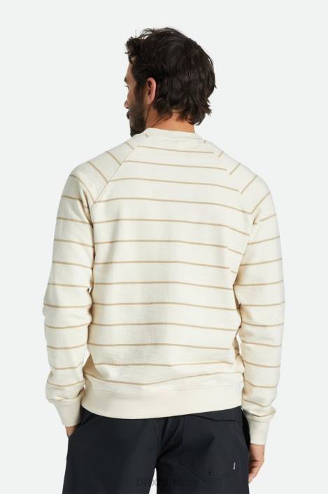 Apparel Whitecap/Sand Brixton 0FDH134 Men Slub French Terry Crew