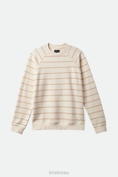 Apparel Whitecap/Sand Brixton 0FDH134 Men Slub French Terry Crew