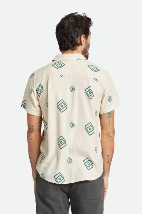 Apparel Whitecap/Spruce Brixton 0FDH1 Men Charter Slub S/S Woven