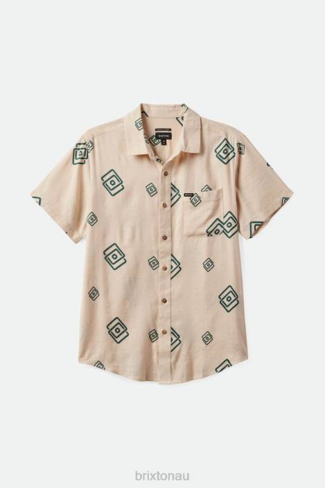 Apparel Whitecap/Spruce Brixton 0FDH1 Men Charter Slub S/S Woven