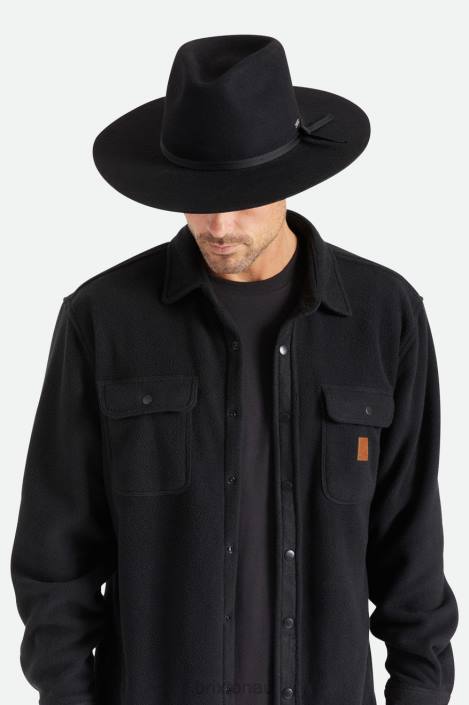 Accessories Black Brixton 0FDH205 Unisex Cohen Cowboy Hat