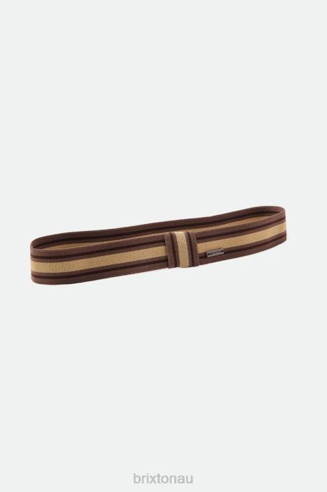 Accessories Brown/Tan Brixton 0FDH357 Unisex Done Proper Stretch Fit Hat Band