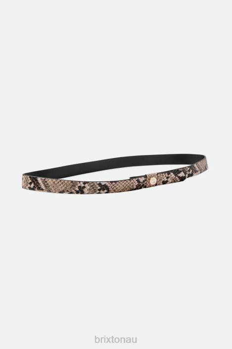 Accessories Brown/White Brixton 0FDH349 Unisex Snake Skin Adjustable Hat Band