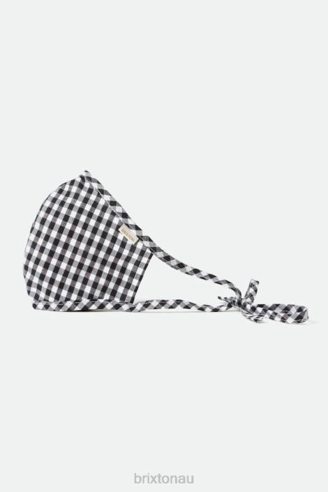 Accessories Black Gingham Brixton 0FDH402 Unisex Lightweight Antimicrobial Face Mask