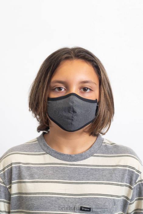 Accessories Black Herringbone Brixton 0FDH408 Unisex Youth Antimicrobial Face Mask