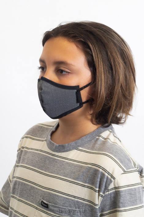 Accessories Black Herringbone Brixton 0FDH408 Unisex Youth Antimicrobial Face Mask