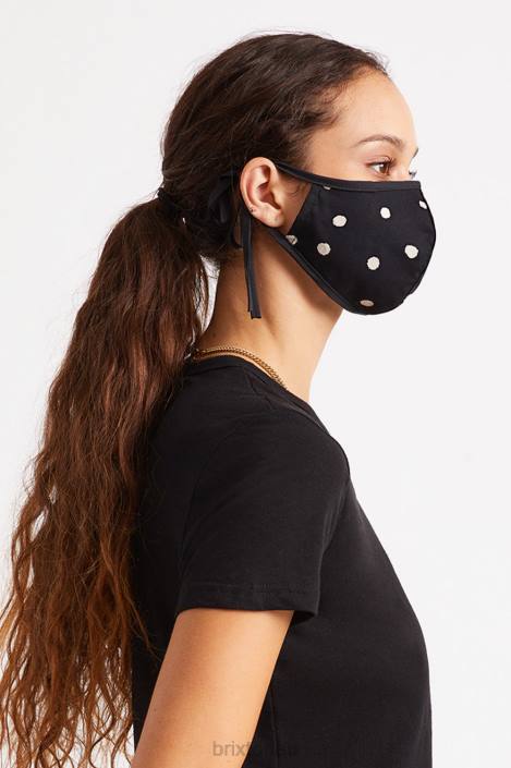 Accessories Black Polka Brixton 0FDH403 Unisex Lightweight Antimicrobial Face Mask