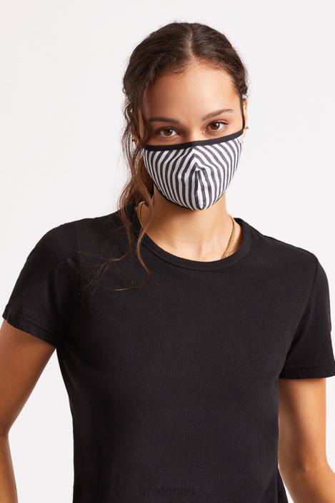 Accessories Black Stripe Brixton 0FDH404 Unisex Lightweight Antimicrobial Face Mask
