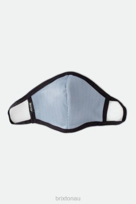 Accessories Blue Engineer Stripe Brixton 0FDH398 Unisex Reversible Face Mask