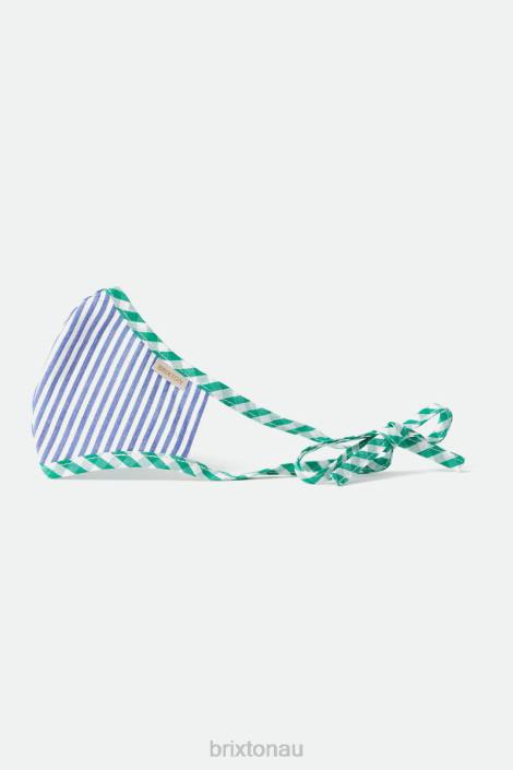 Accessories Blue Stripe Brixton 0FDH412 Unisex Youth Lightweight Antimicrobial Face Mask