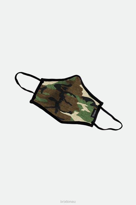 Accessories Camo Brixton 0FDH410 Unisex Youth Antimicrobial Face Mask