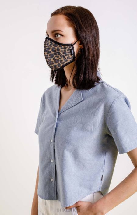 Accessories Leopard Brixton 0FDH391 Unisex Antimicrobial 4-Way Stretch Face Mask