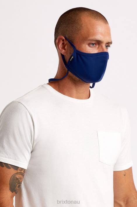 Accessories Navy/Tan Brixton 0FDH379 Unisex Everything Face Mask