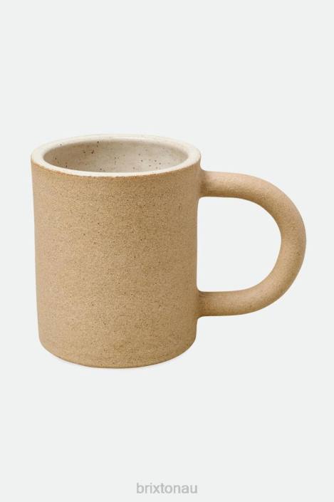 Accessories Beige Brixton x O-M 0FDH368 Unisex Hand Crafted Ceramic Mug