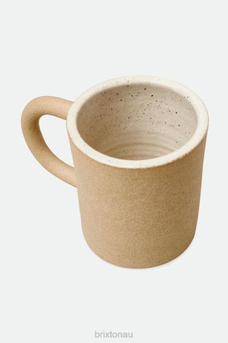 Accessories Beige Brixton x O-M 0FDH368 Unisex Hand Crafted Ceramic Mug