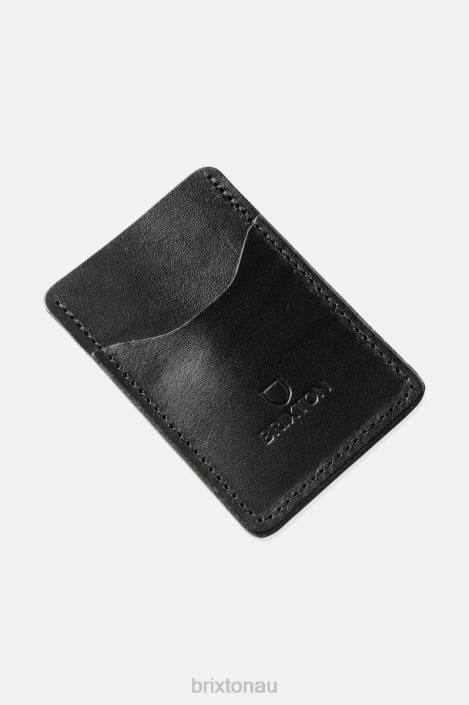 Accessories Black Brixton x Artifact 0FDH370 Unisex Leather Card Holder Wallet