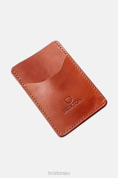 Accessories Brown Brixton x Artifact 0FDH371 Unisex Leather Card Holder Wallet