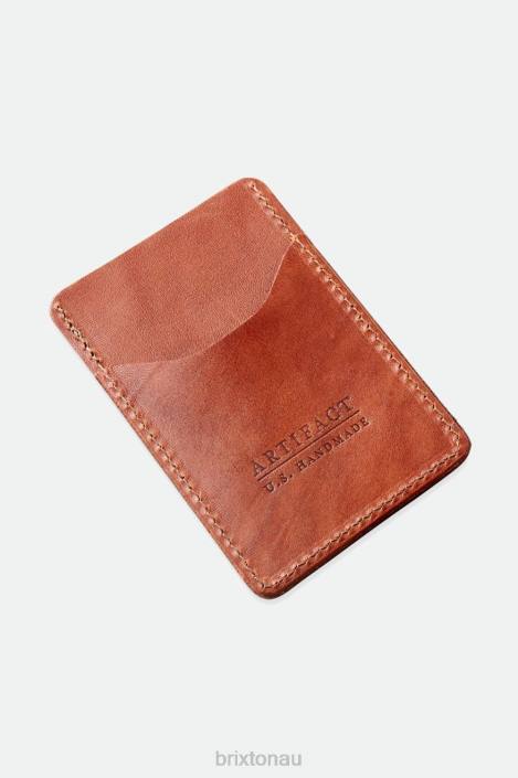 Accessories Brown Brixton x Artifact 0FDH371 Unisex Leather Card Holder Wallet