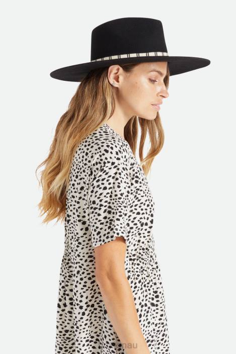 Accessories Black Brixton 0FDH528 Women Leigh Felt Fedora