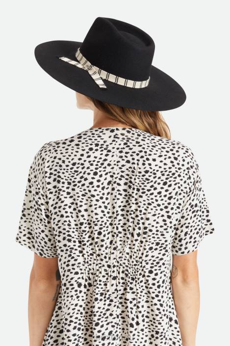 Accessories Black Brixton 0FDH528 Women Leigh Felt Fedora
