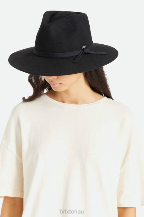 Accessories Black Brixton 0FDH527 Women Joanna Felt Packable Hat