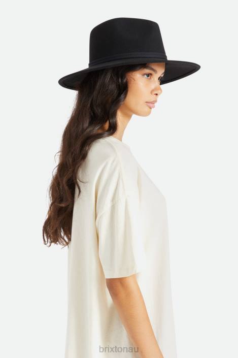 Accessories Black Brixton 0FDH527 Women Joanna Felt Packable Hat