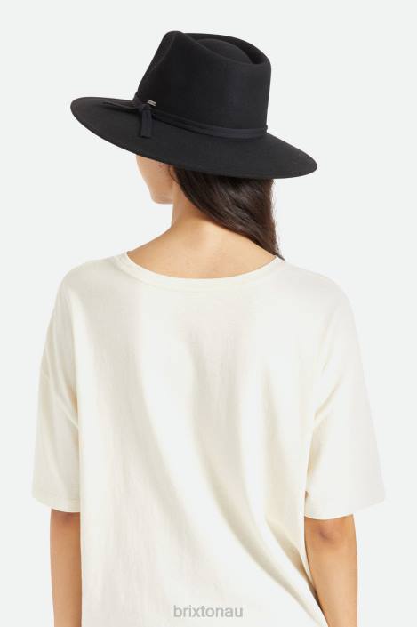 Accessories Black Brixton 0FDH527 Women Joanna Felt Packable Hat