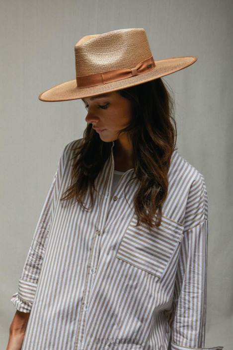 Accessories Coffee/Brown Regular Tripilla Brixton 0FDH520 Women Jo Straw Rancher Hat Limited