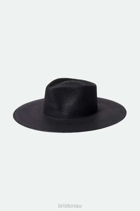 Accessories Corondao Black Brixton 0FDH501 Women Jo Panama Straw Rancher Hat