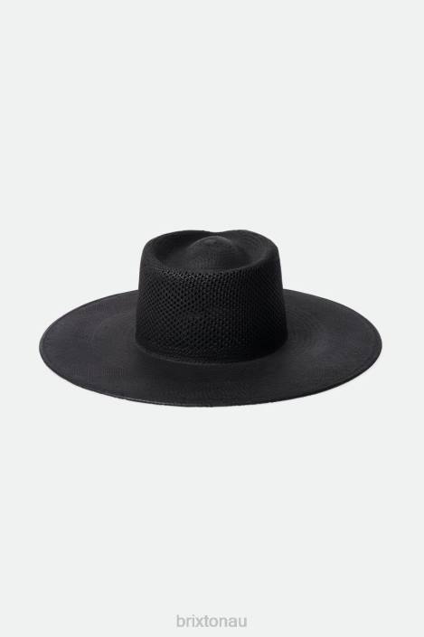 Accessories Corondao Black Brixton 0FDH501 Women Jo Panama Straw Rancher Hat