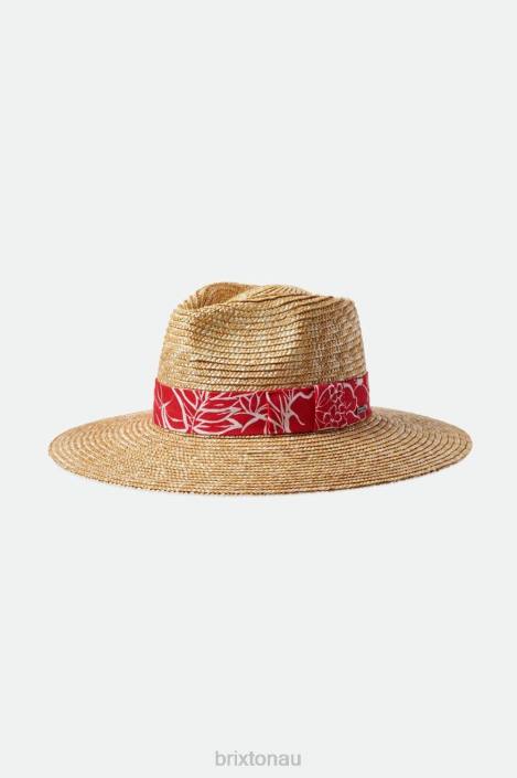 Accessories Honey/Aloha Red Brixton 0FDH521 Women Joanna Hat