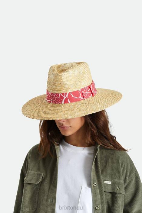 Accessories Honey/Aloha Red Brixton 0FDH521 Women Joanna Hat