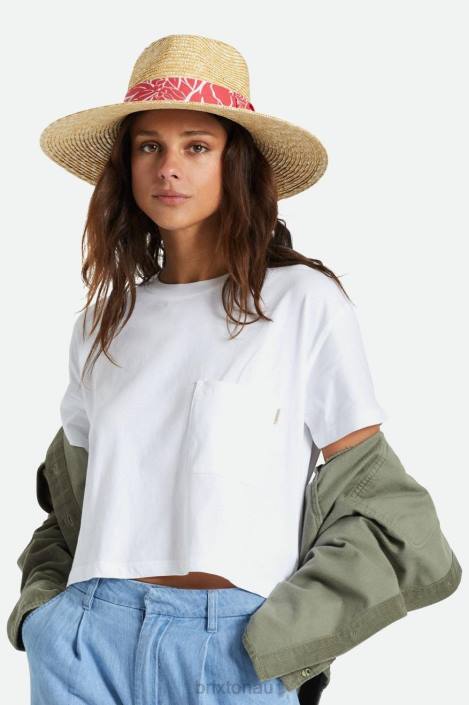 Accessories Honey/Aloha Red Brixton 0FDH521 Women Joanna Hat