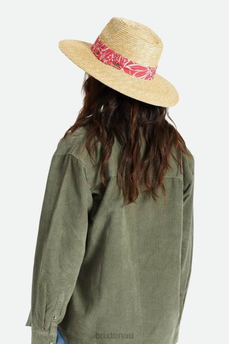 Accessories Honey/Aloha Red Brixton 0FDH521 Women Joanna Hat