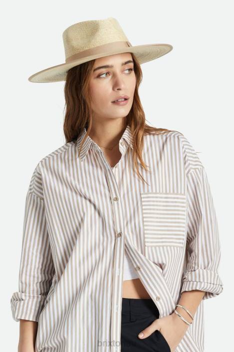 Accessories Natural Brixton 0FDH518 Women Jo Straw Rancher Hat