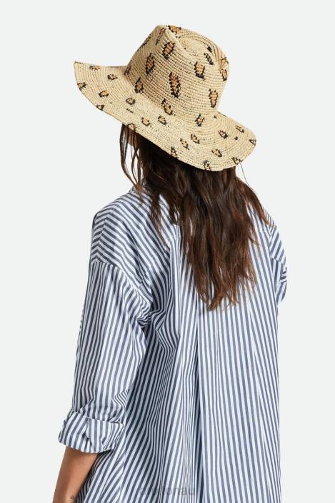Accessories Natural Leopard Brixton 0FDH507 Women Madeira Woven Straw Hat