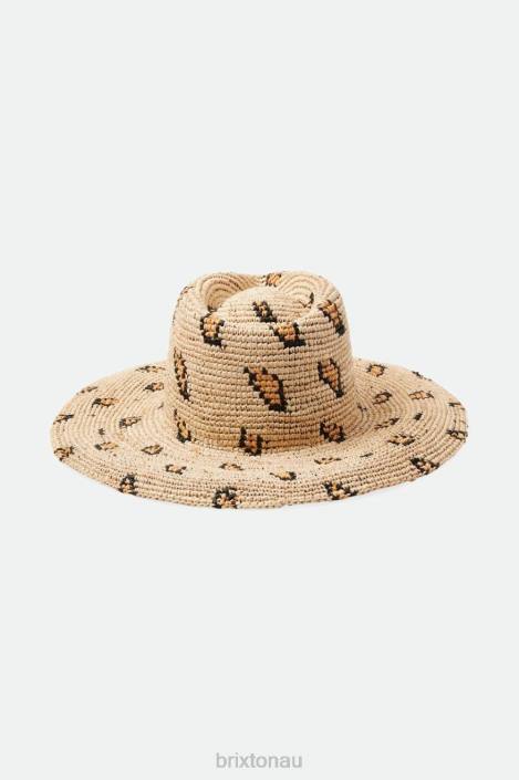 Accessories Natural Leopard Brixton 0FDH507 Women Madeira Woven Straw Hat